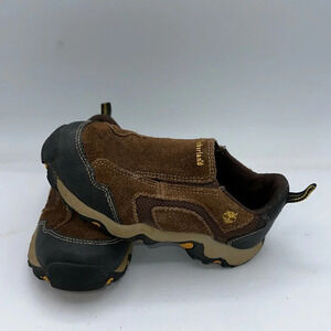 boys brown leather & suede slip on TImberland shoes size 11.5